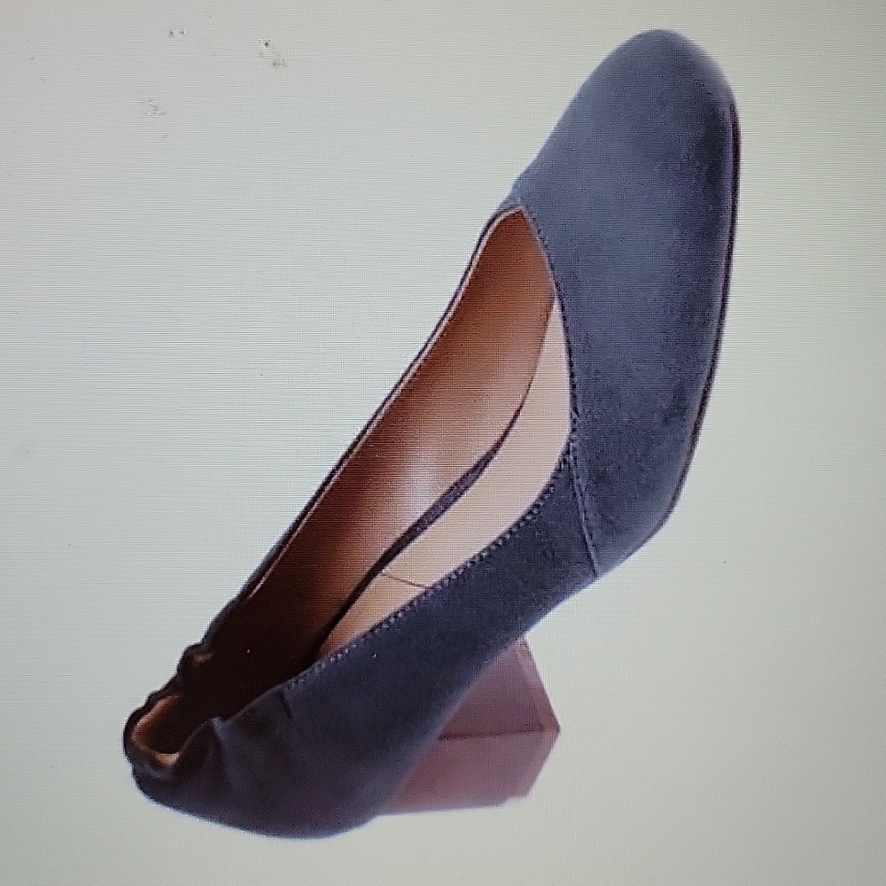 Sava Everly Gray Suede Leather 2" block heel pump 37 EUR 6.5 US New no tag… - Picture 8 of 8